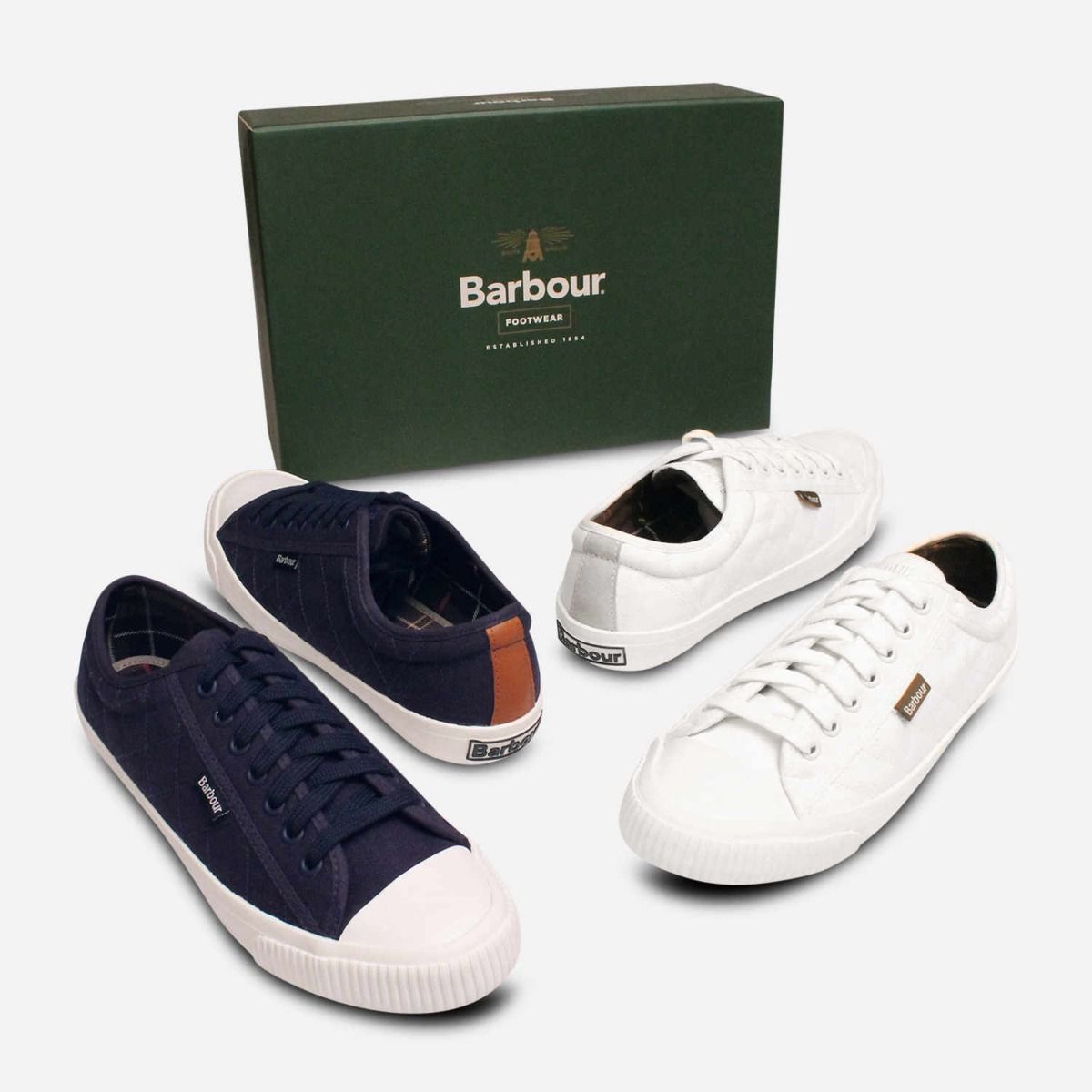 Navy Blue Barbour Centurion II Quilted Casual Shoes for Men