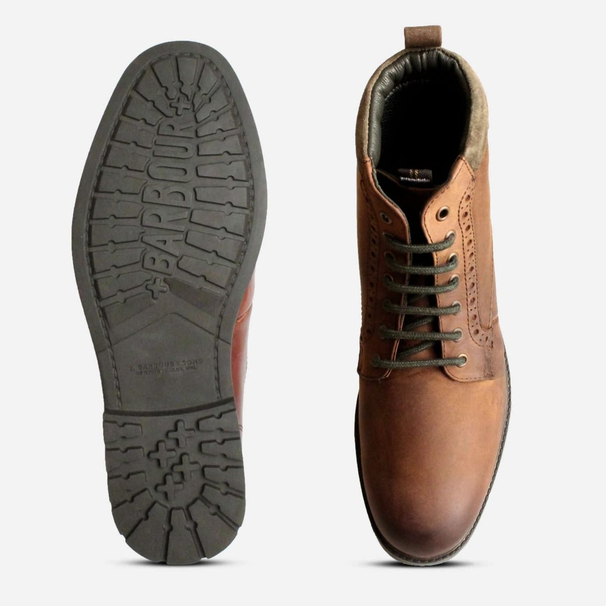 Barbour Hury Water Resistant Dark Brown Walking Boot