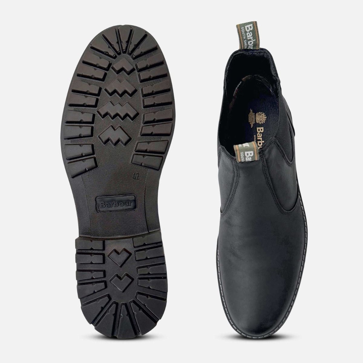 Barbour All Black Waxy Waterproof Mens Chelsea Boots