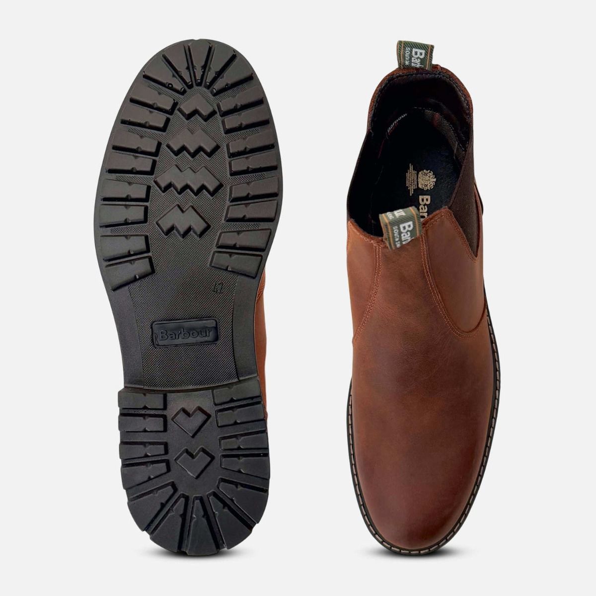 Barbour Mid Brown Waterproof Mens Chelsea Boots