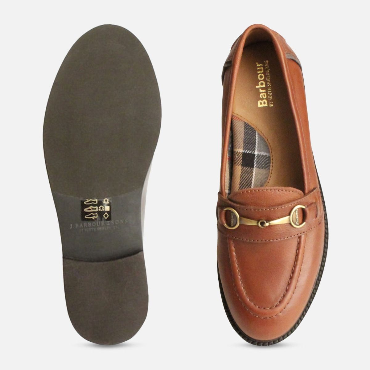 Barbour Chestnut Brown Ladies Heather Loafers