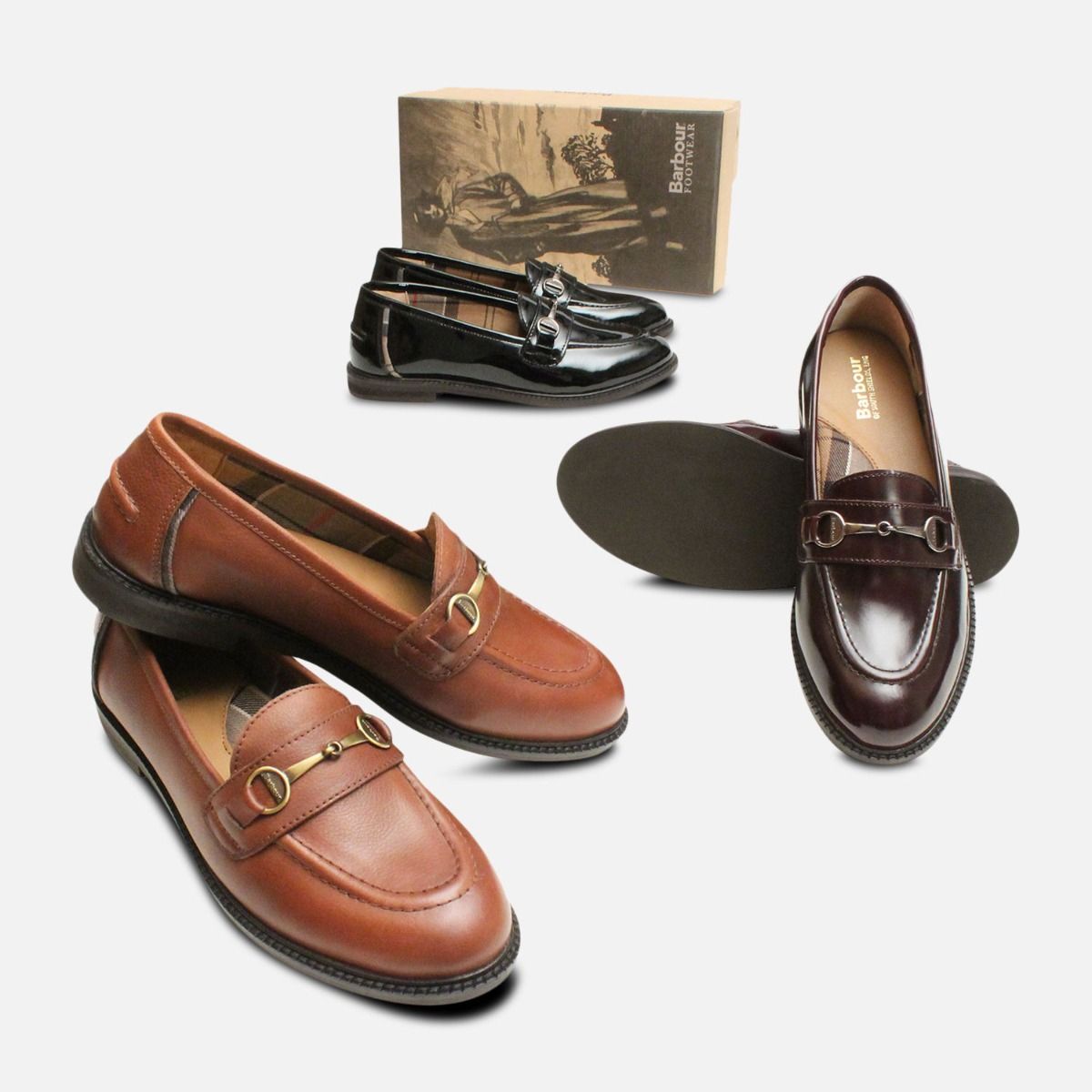 Barbour Chestnut Brown Ladies Heather Loafers