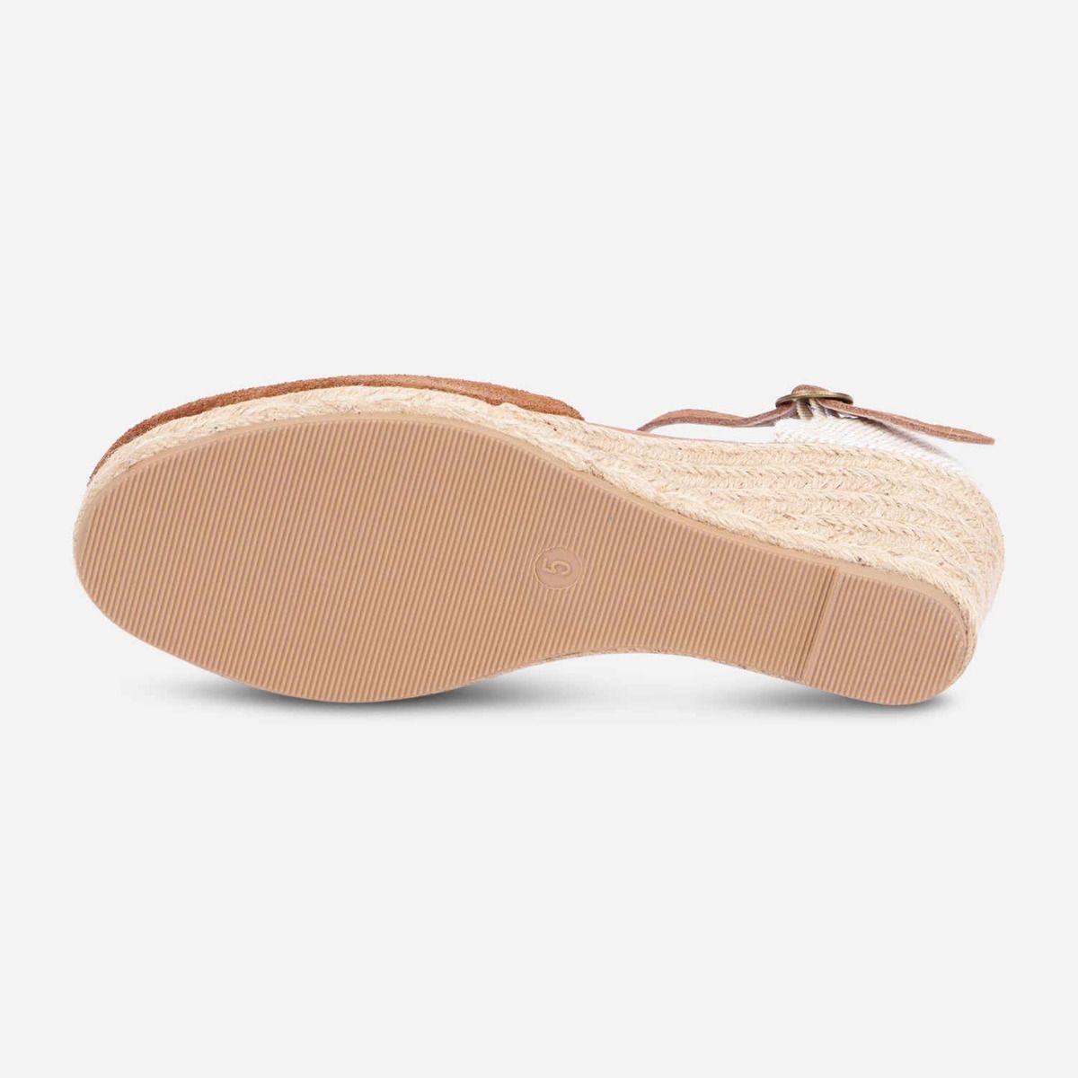 Barbour Light Brown Suede Designer Wedge Sandals