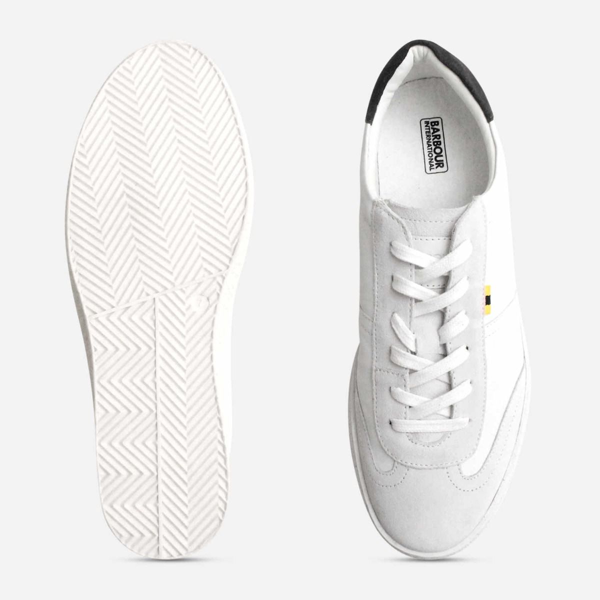 Barbour International Designer White Lace Up Training Shoe