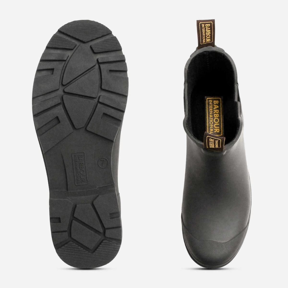 Barbour International Designer Storm Black Chelsea Welly