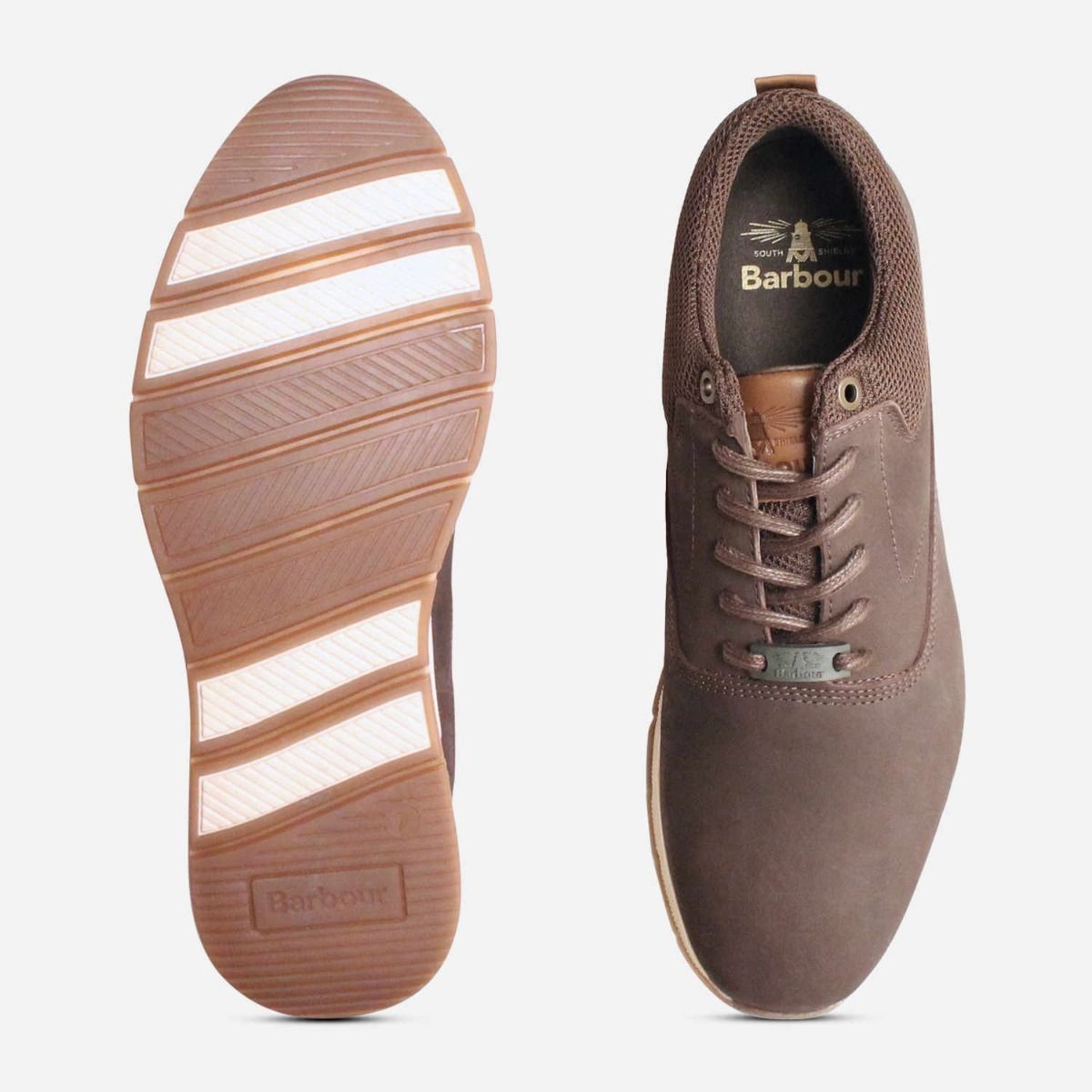 Barbour Designer Langley II Training Shoes in Waxy Brown