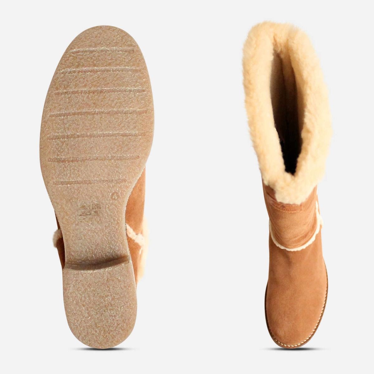 Barbour Knee High Molly Boots in Brown Suede with Heel