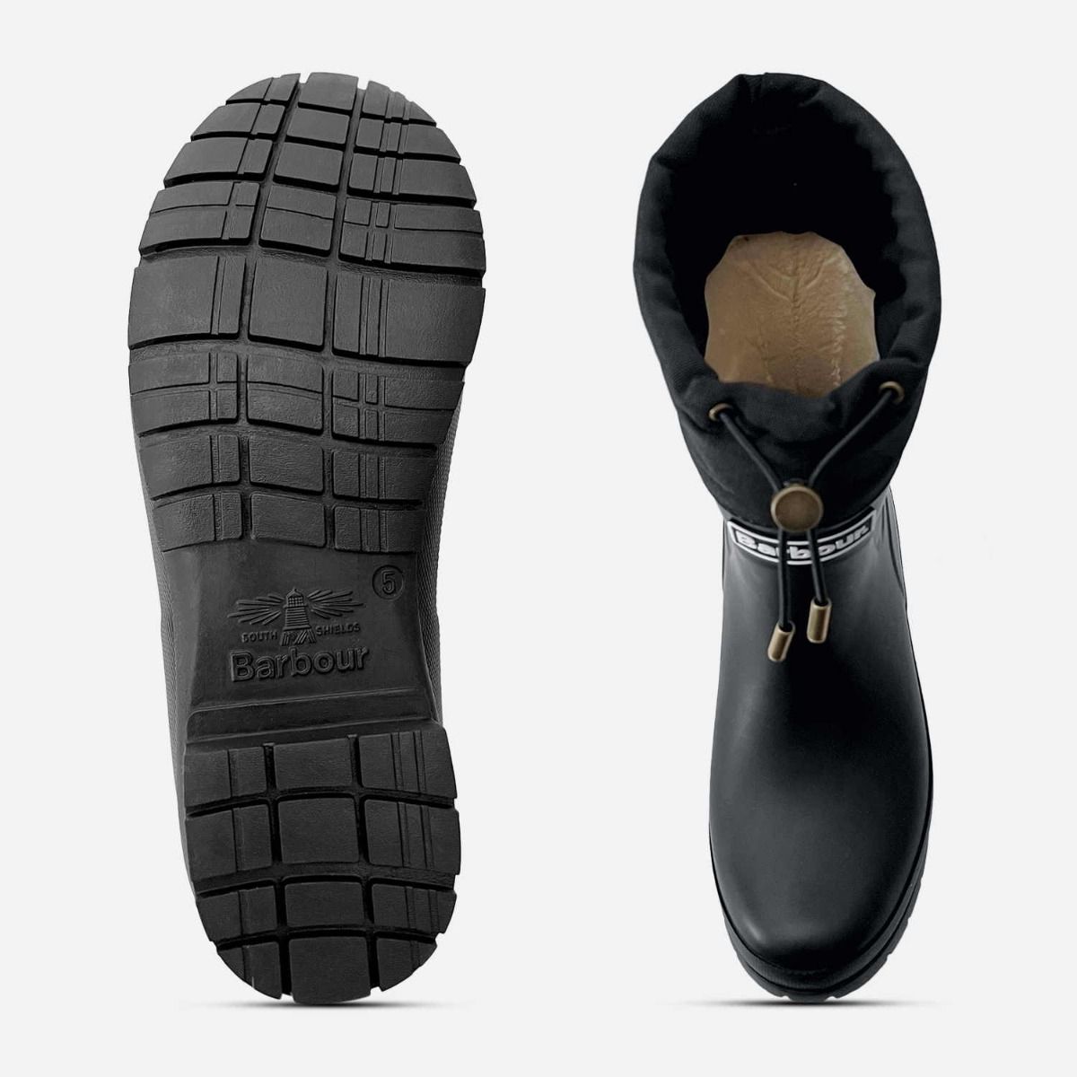 Barbour Warm Lined All Black Mowbray Waterproof Wellies