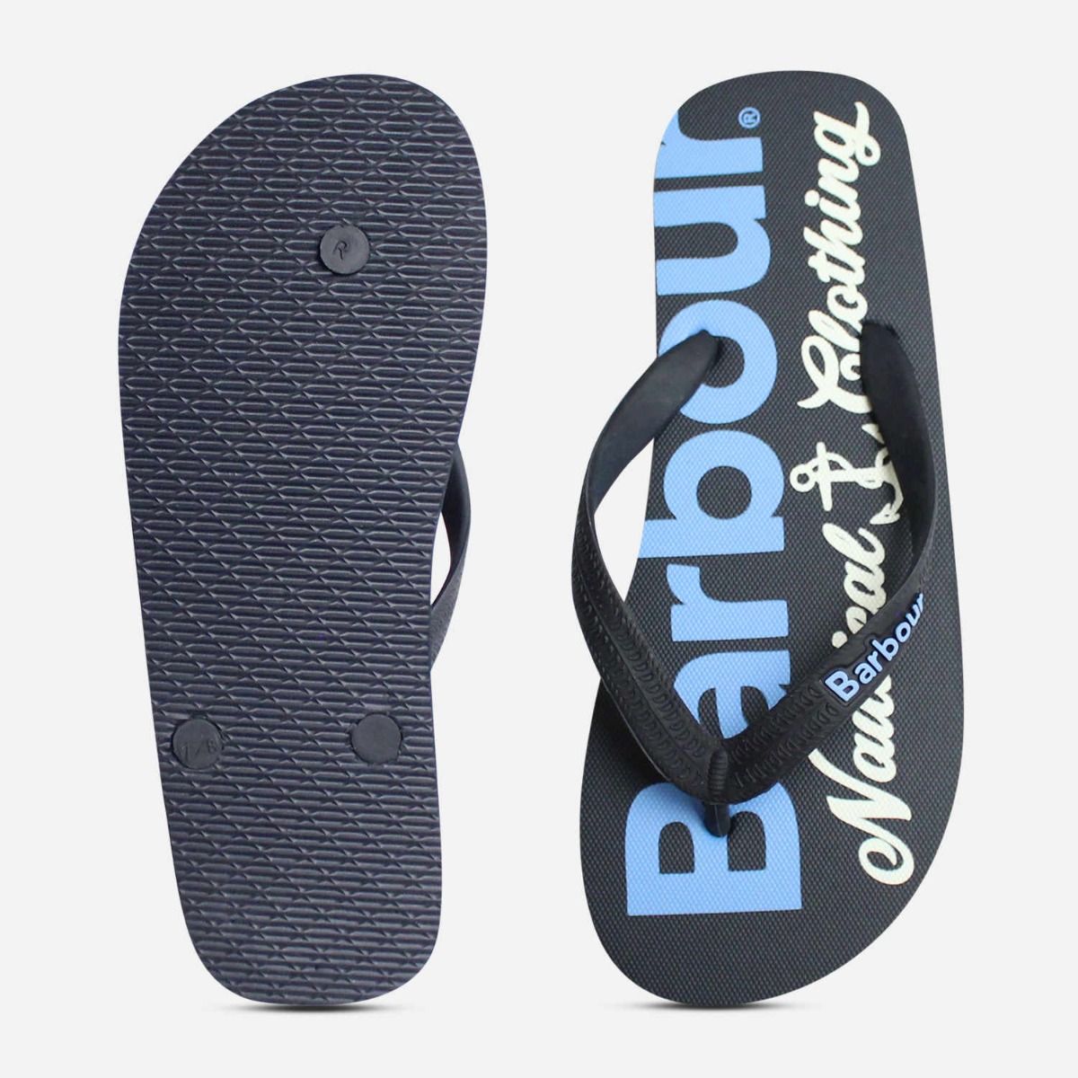 Barbour Nautical Beach Navy Blue Flip Flop Sandals