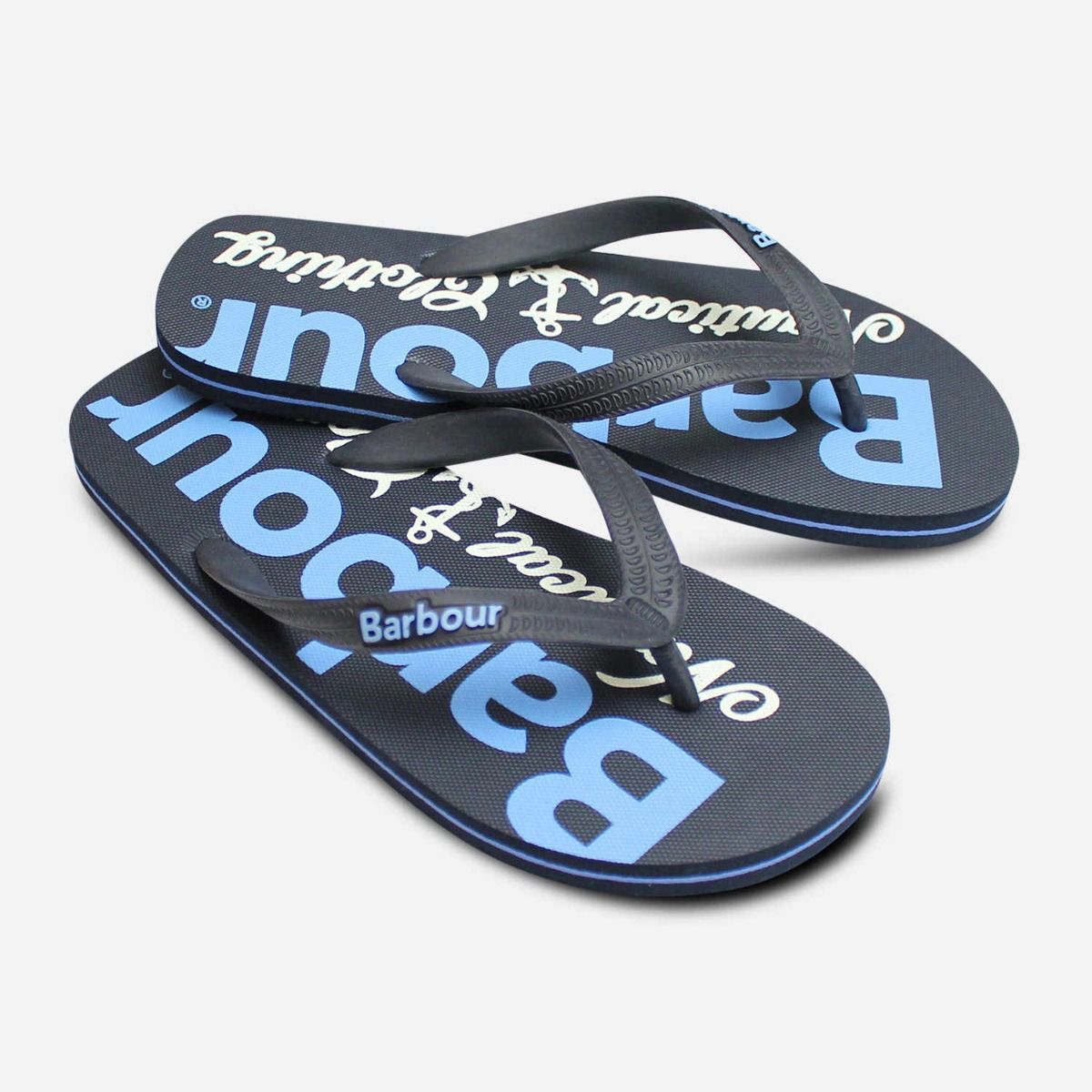 Barbour Nautical Beach Navy Blue Flip Flop Sandals