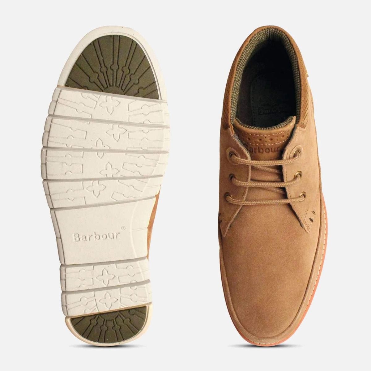 Barbour Nelson III Lightweight Light Sand Suede Boots