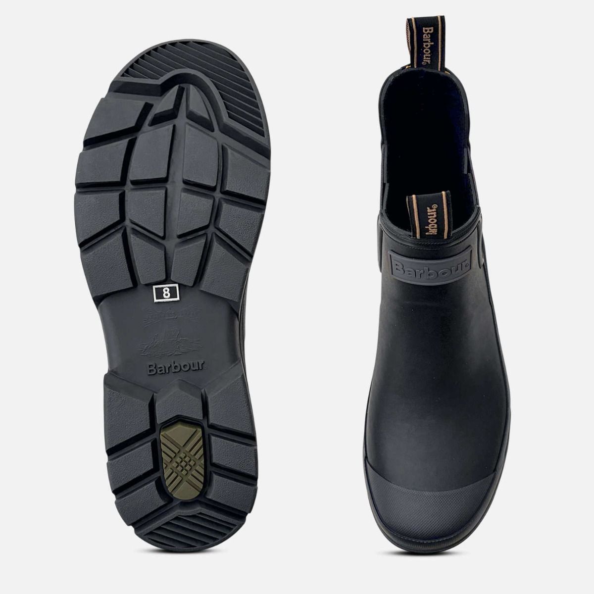 Barbour Black & Grey Waterproof Walking Chelsea Boot Welly