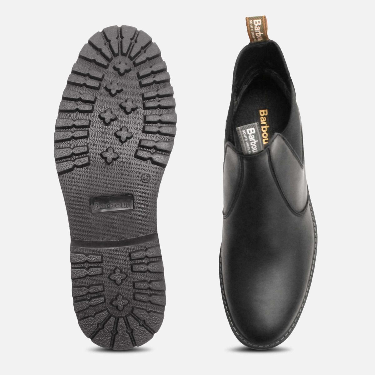 Barbour Waterproof Mens Black Slip On Chelsea Boots