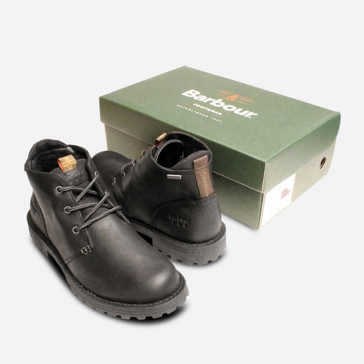 Barbour Black Designer Pennine II Weatherproof Walking Boots