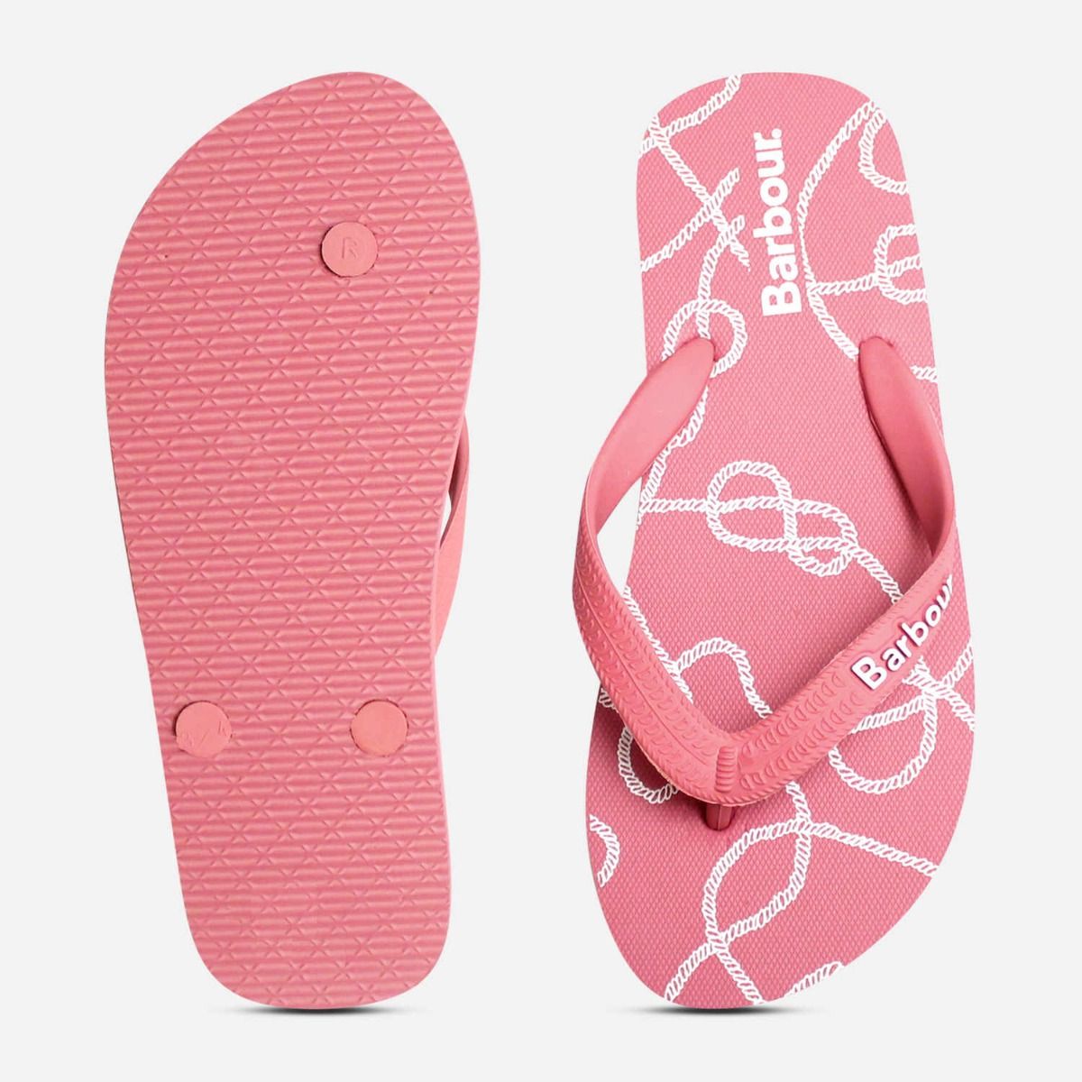 Barbour Designer Flip Flop Sandals in Pink