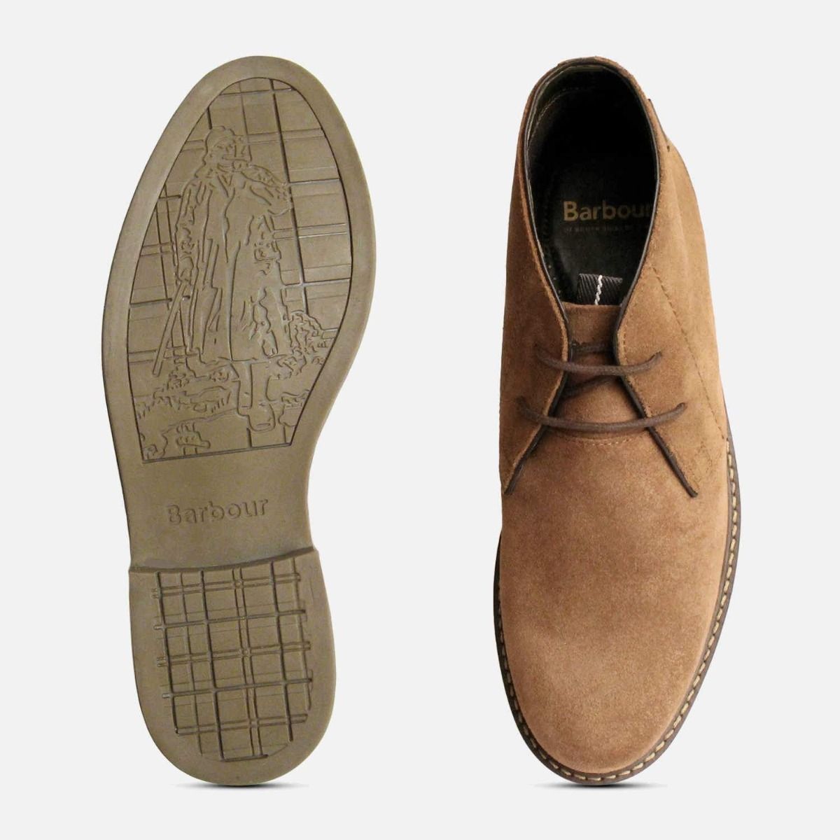 Barbour Taupe Suede Readhead Lace Up Ankle Boots