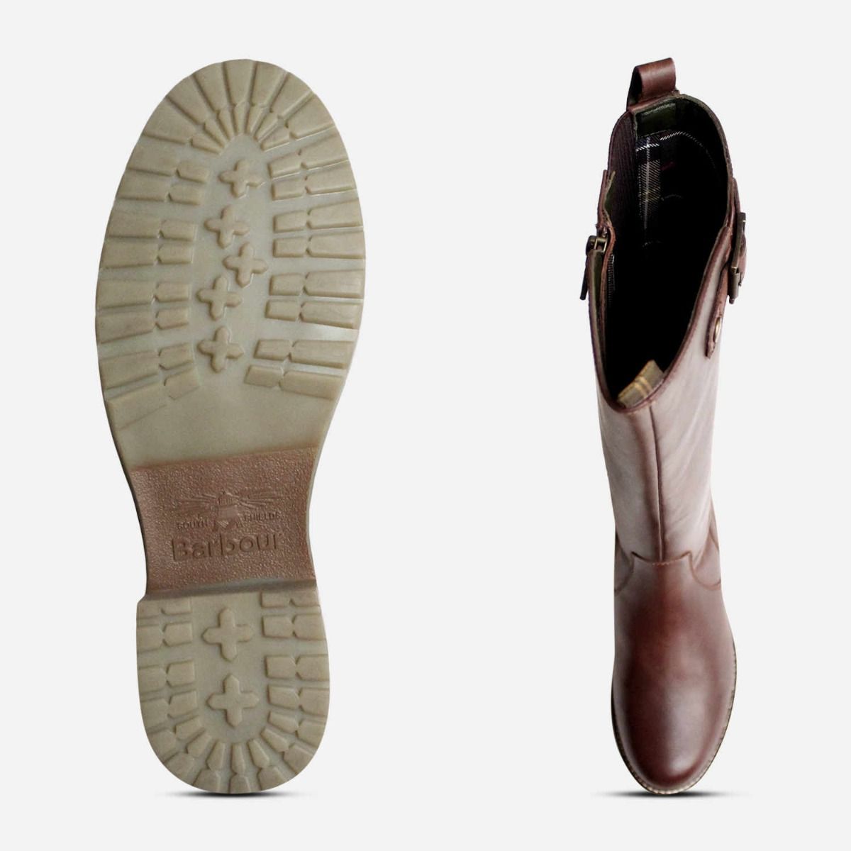 Barbour Burgundy Leather Rebecca II Knee High Boots