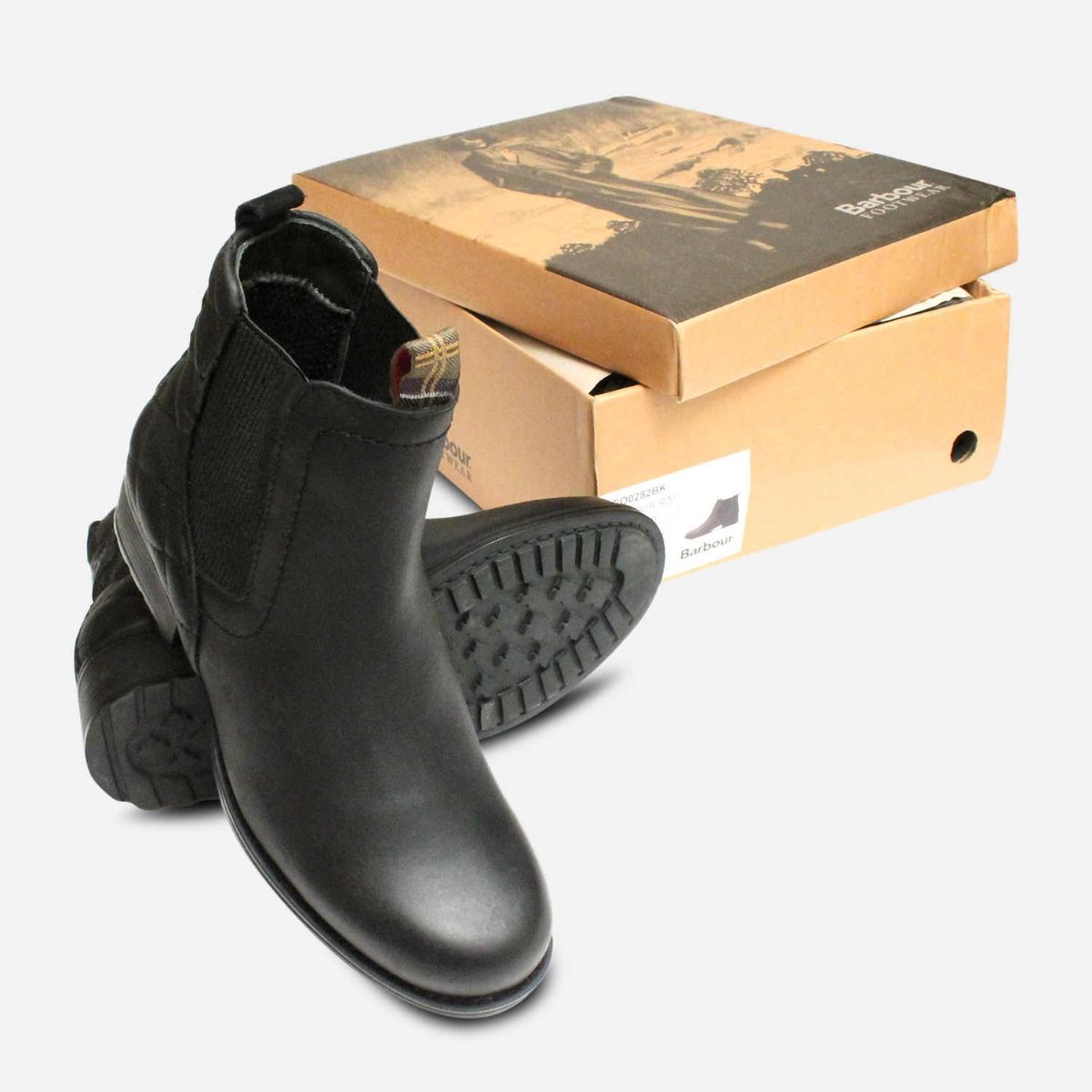 Barbour Weatherproof Black Ladies Rimini Chelsea Boots