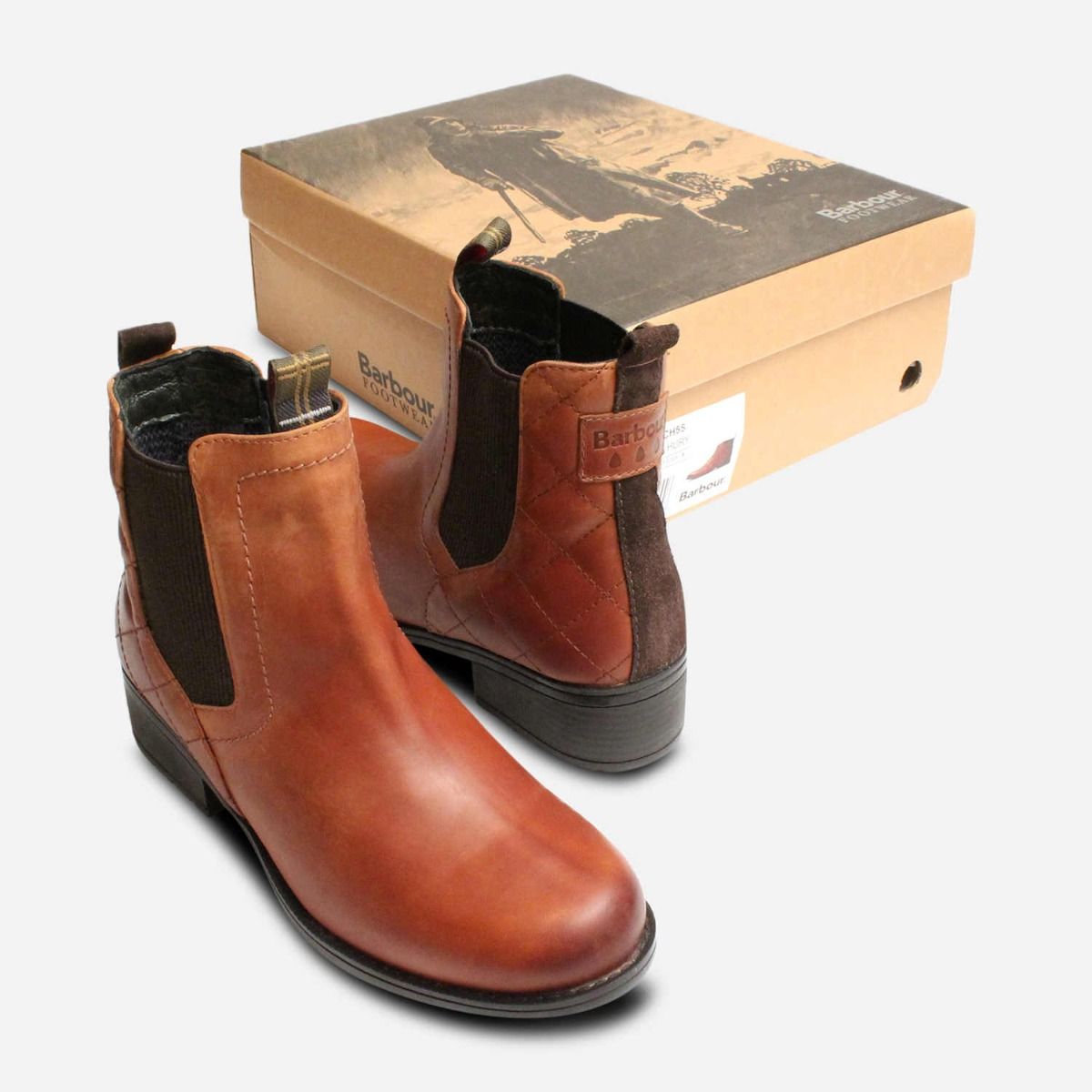 Barbour Rimini Weatherproof Chestnut Chelsea Boots