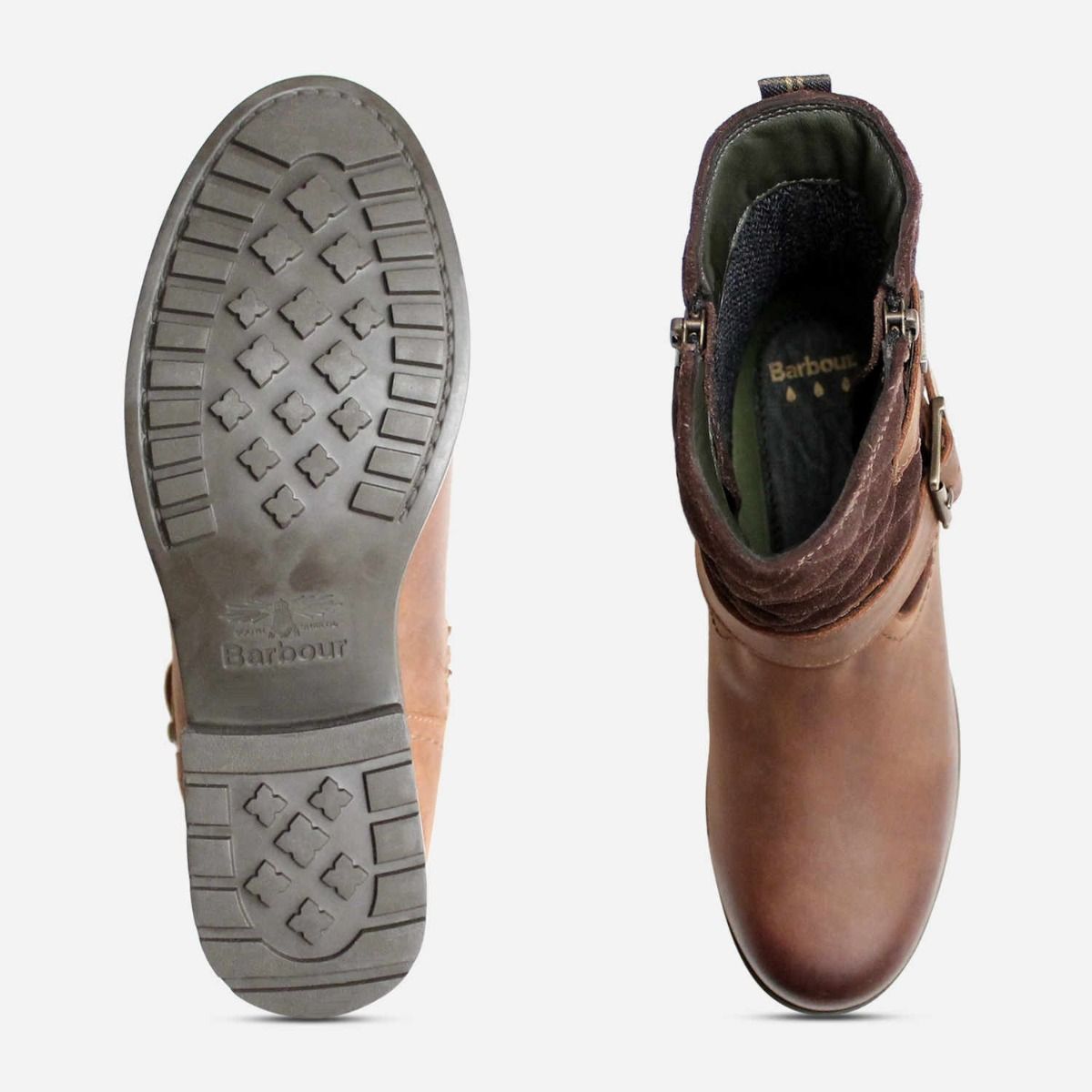 Barbour Sienna II Dark Brown Quilted Ankle Boots