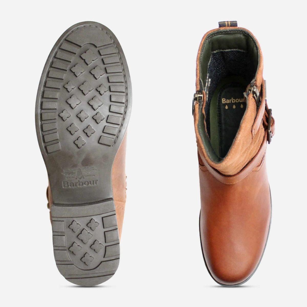 Barbour Sienna II Chestnut Brown Quilted Ankle Boots