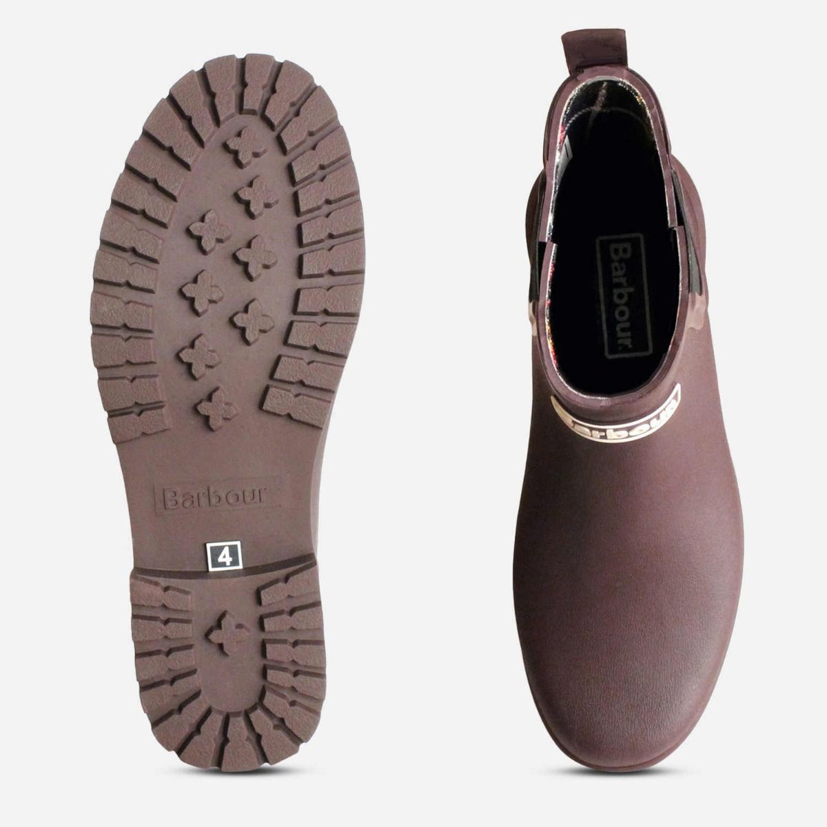 Barbour Wilton Aubergine Purple Ladies Chelsea Wellington Boot