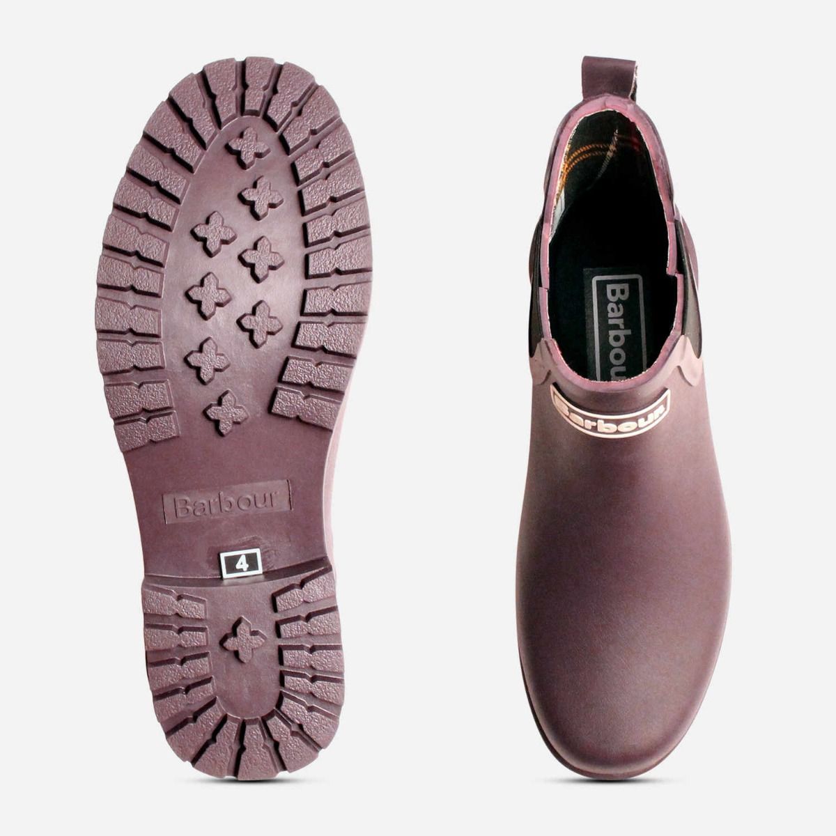 Barbour Wilton Eggplant Chelsea Boot Short Wellies