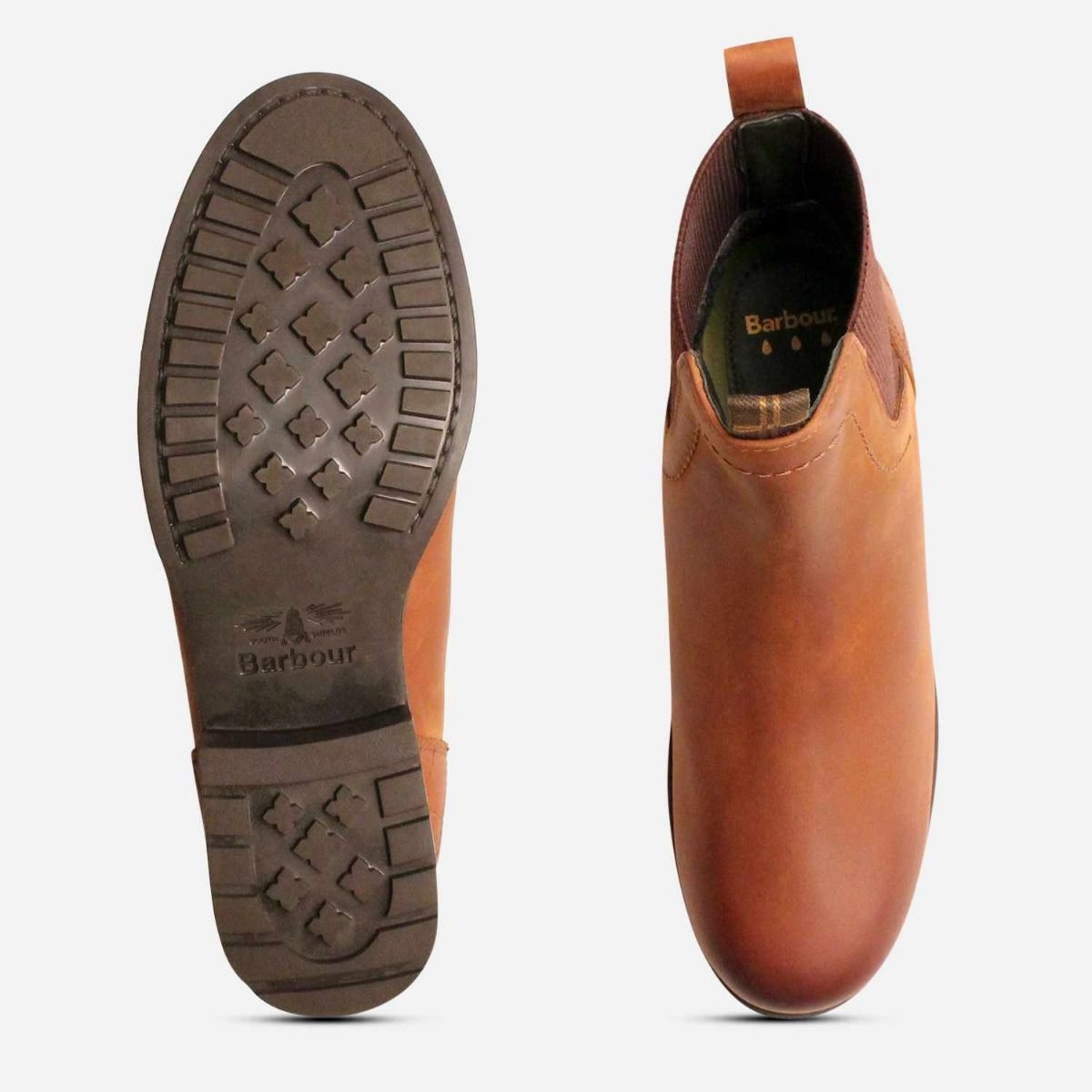 Barbour Eden Heeled Ankle Chelsea Boots In Brown