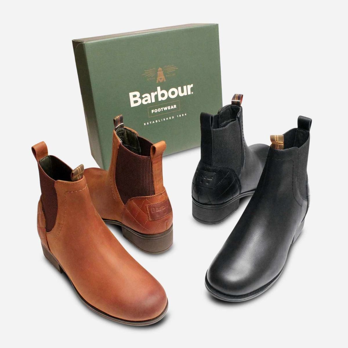 Barbour Eden Heeled Ankle Chelsea Boots In Brown