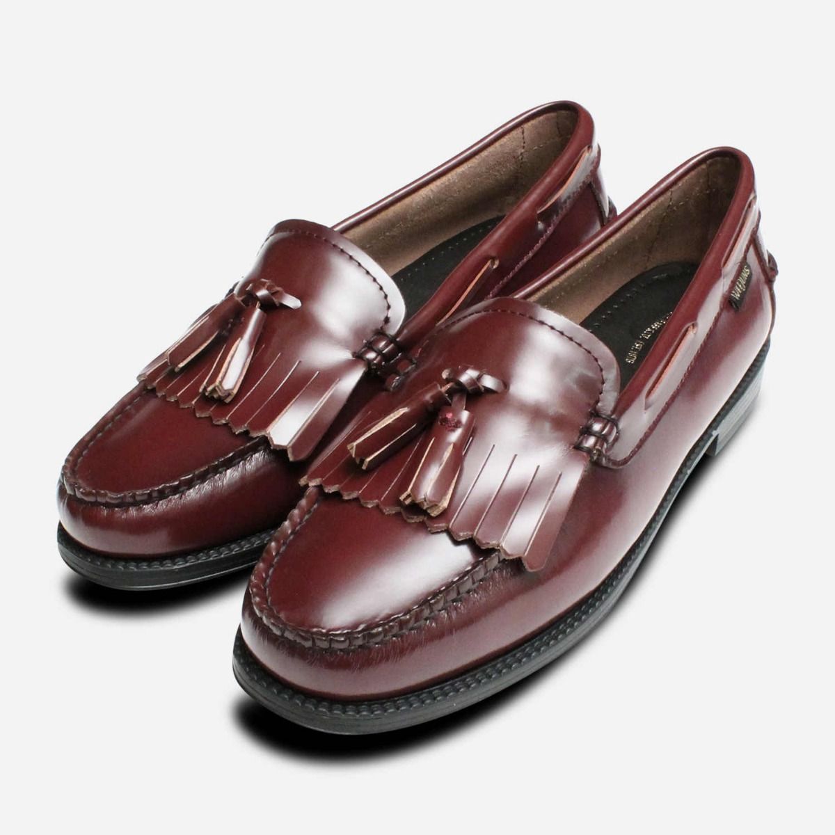 Bass Weejuns Quimby Burgundy Kiltie Tassel Loafers size 12M Bass Weejuns Layton Kiltie Moc II Loafers | Wine | US Stockists main image 3