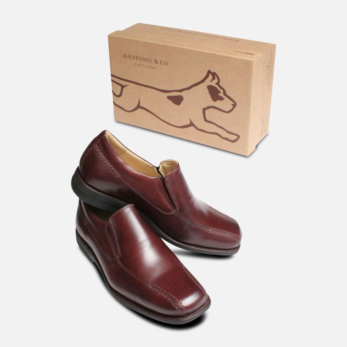 Burgundy Belem Loafers by Anatomic & Co Shoes