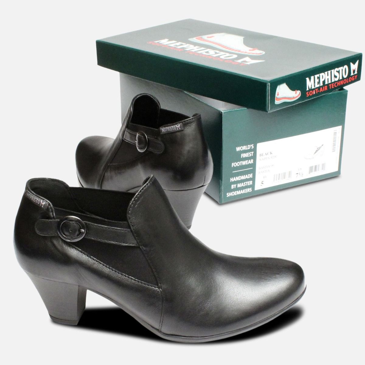 Mephisto Bettie Black Designer Demi Boot