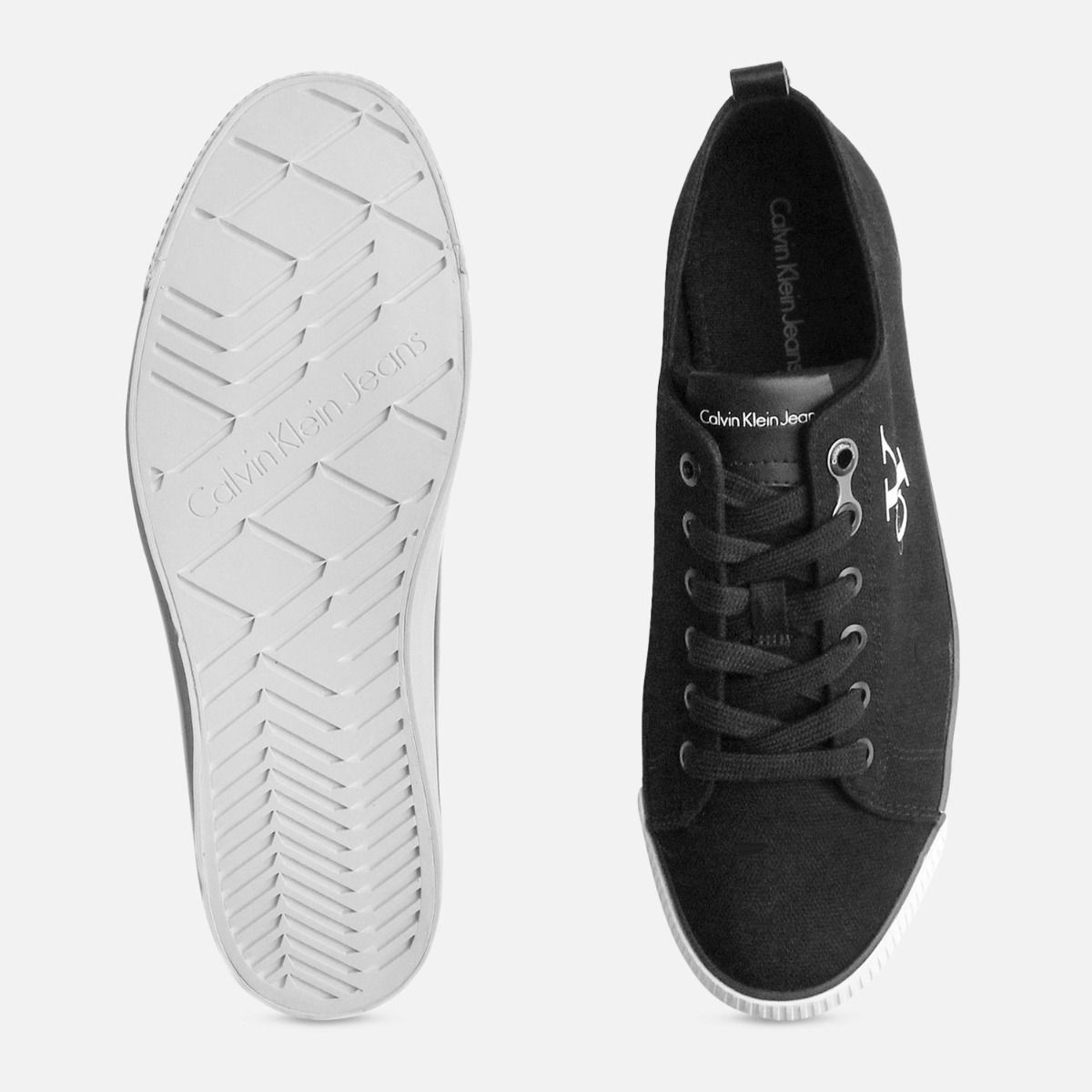 Calvin Klein Black Arnold Canvas Sneakers for Men
