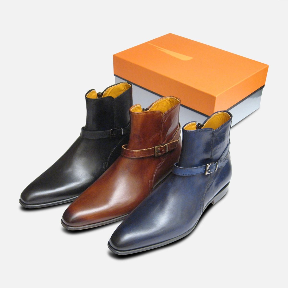 Designer Black Calf Jodhpur Zip Boots