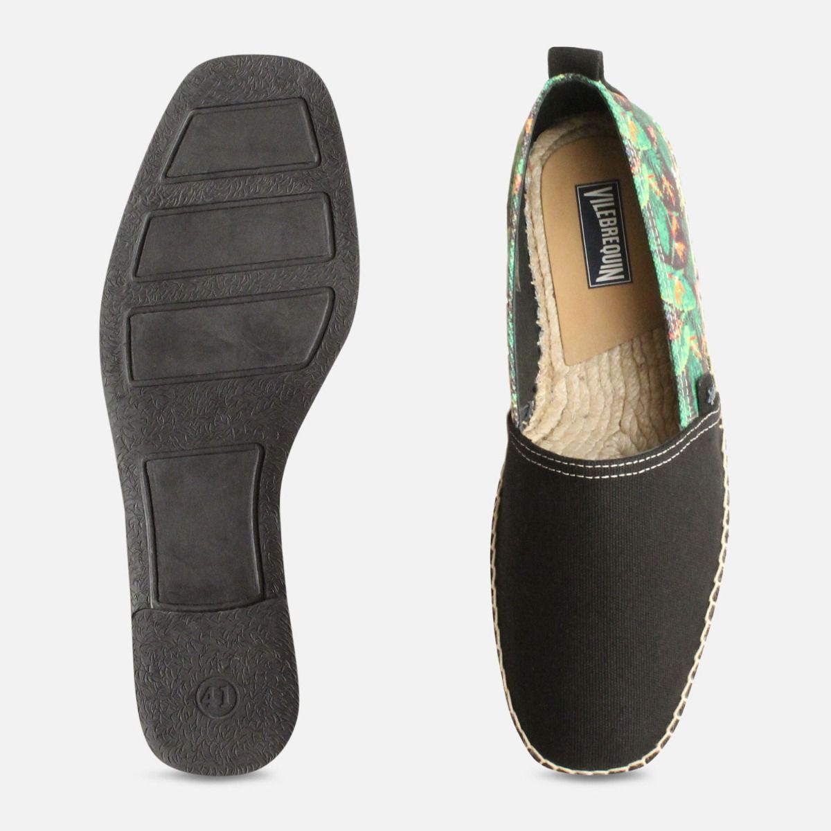 Vilebrequin Pixel Flowers Black Espadrilles