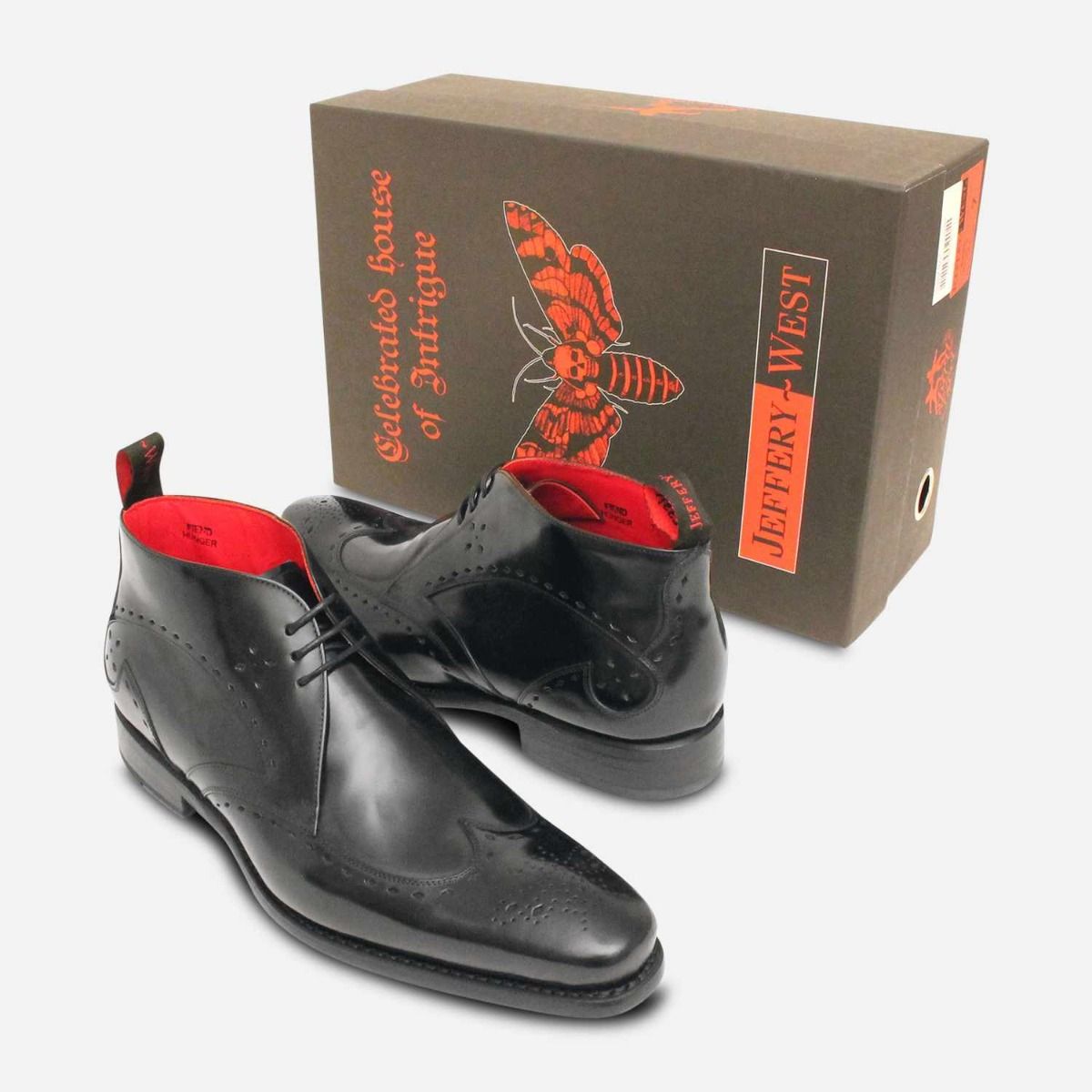 Jeffery West Black Diamond Chukka Boot Brogues