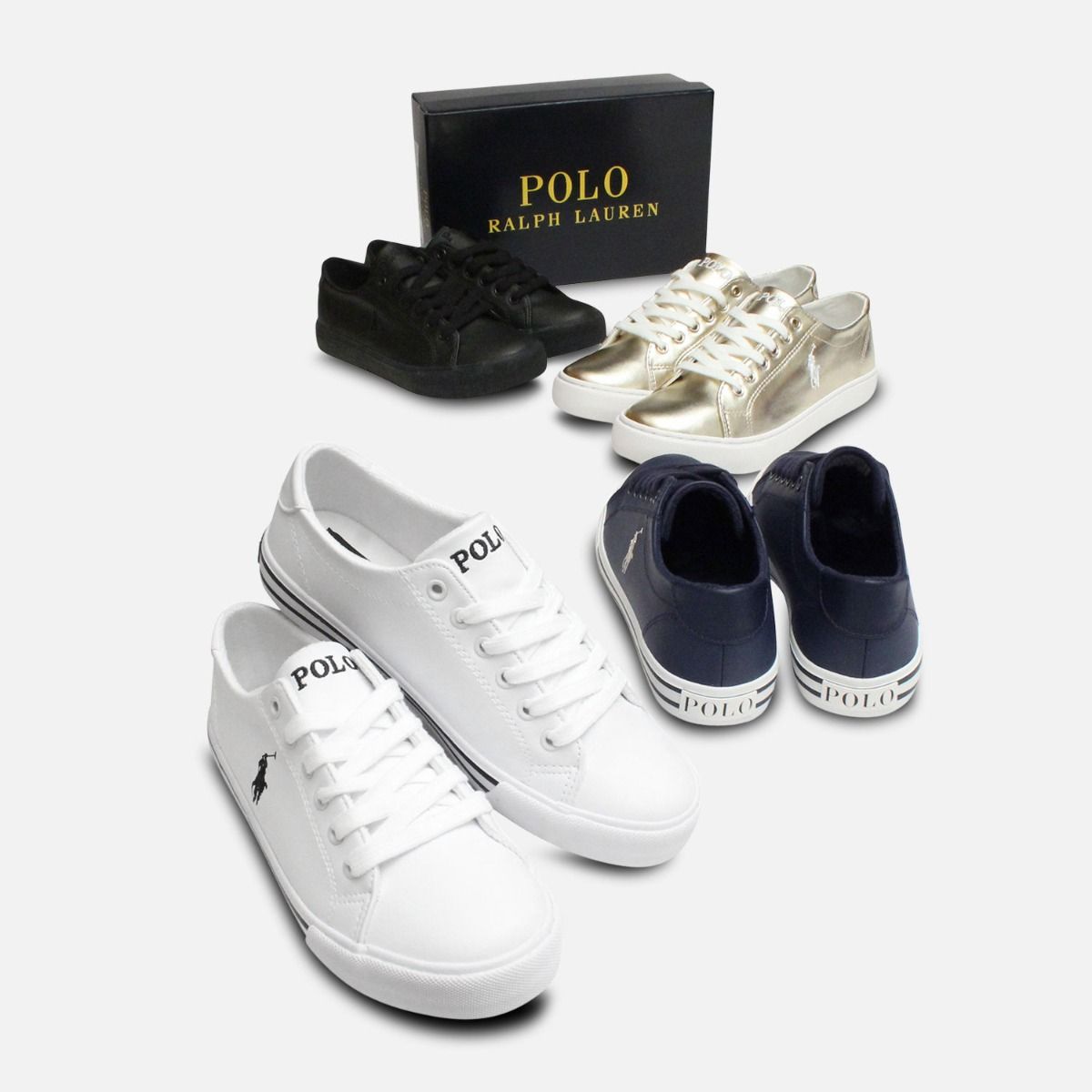 Smart Black Junior Ralph Lauren Polo Slater Shoes