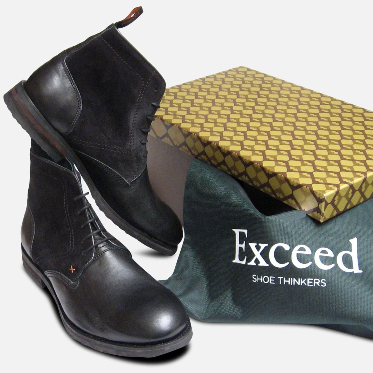 Predator by Exceed Rustic Black Chukka Boot