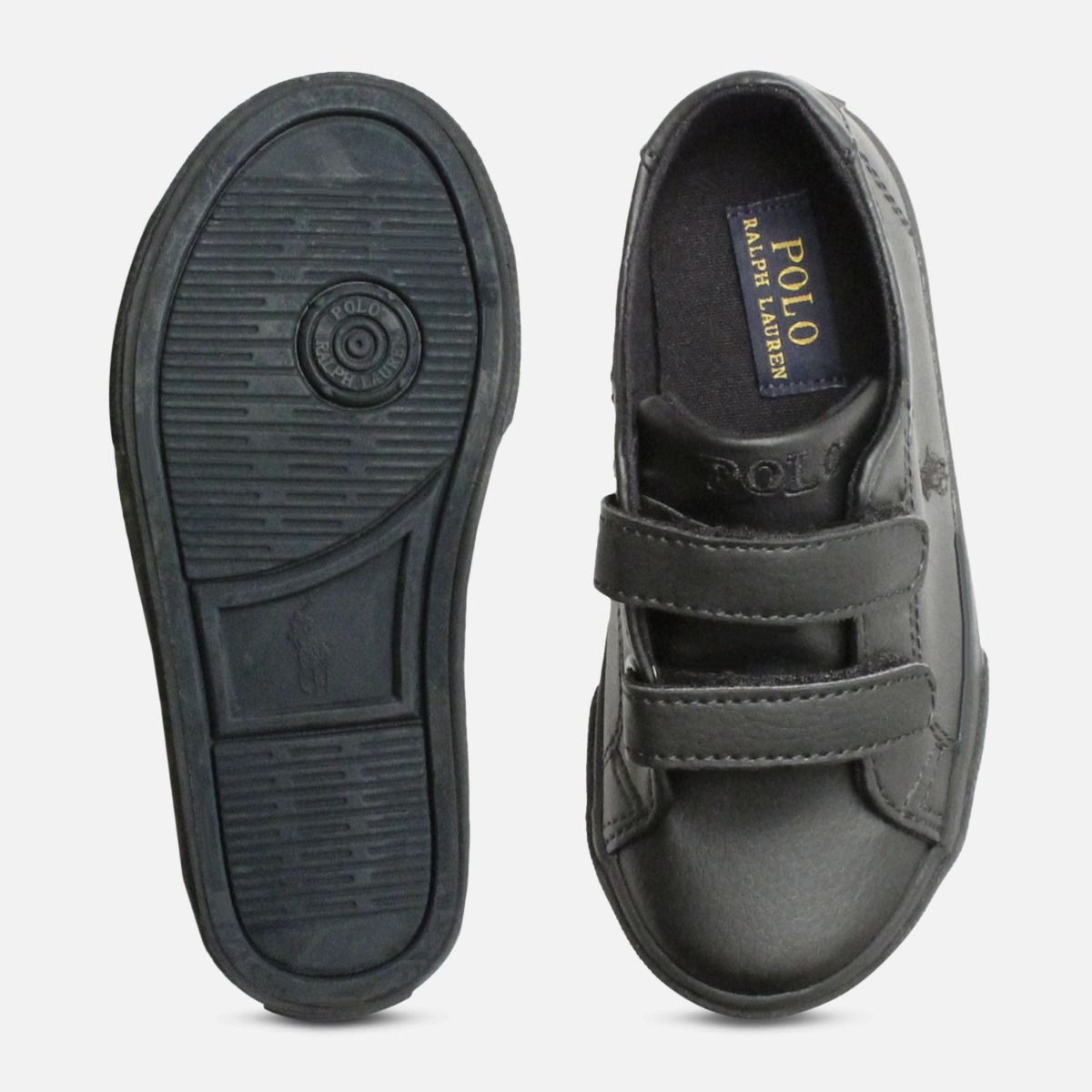 Black Ralph Lauren Polo Slater EZ Toddlers Shoes