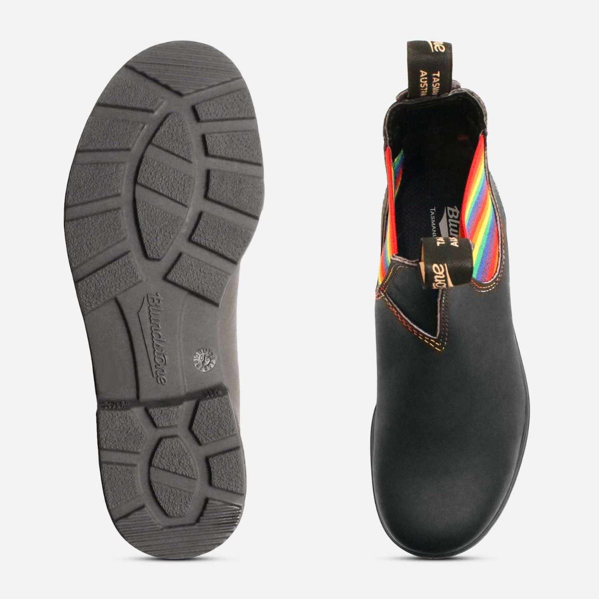 Womens Blundstone Rainbow Elastic Black Chelsea Boots