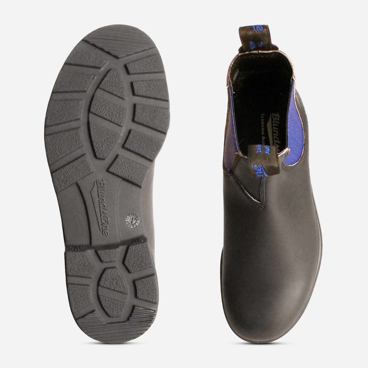 Blundstone Black 515 Chelsea Boots with Blue Eastic