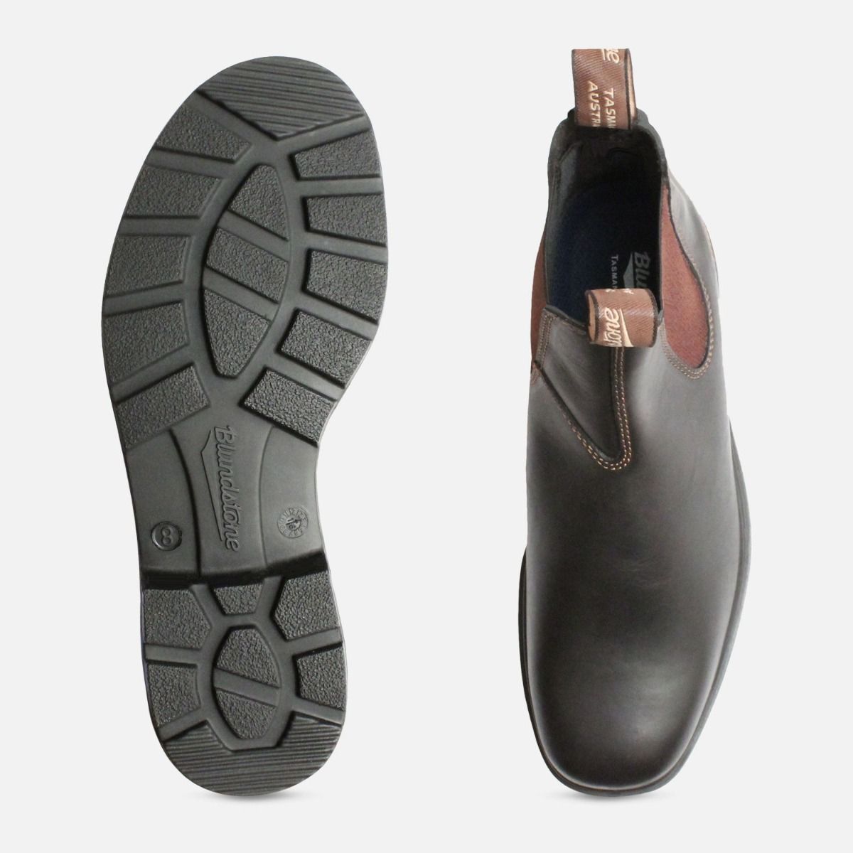 Square Toe Stout Brown Blundstone Chelsea Boot