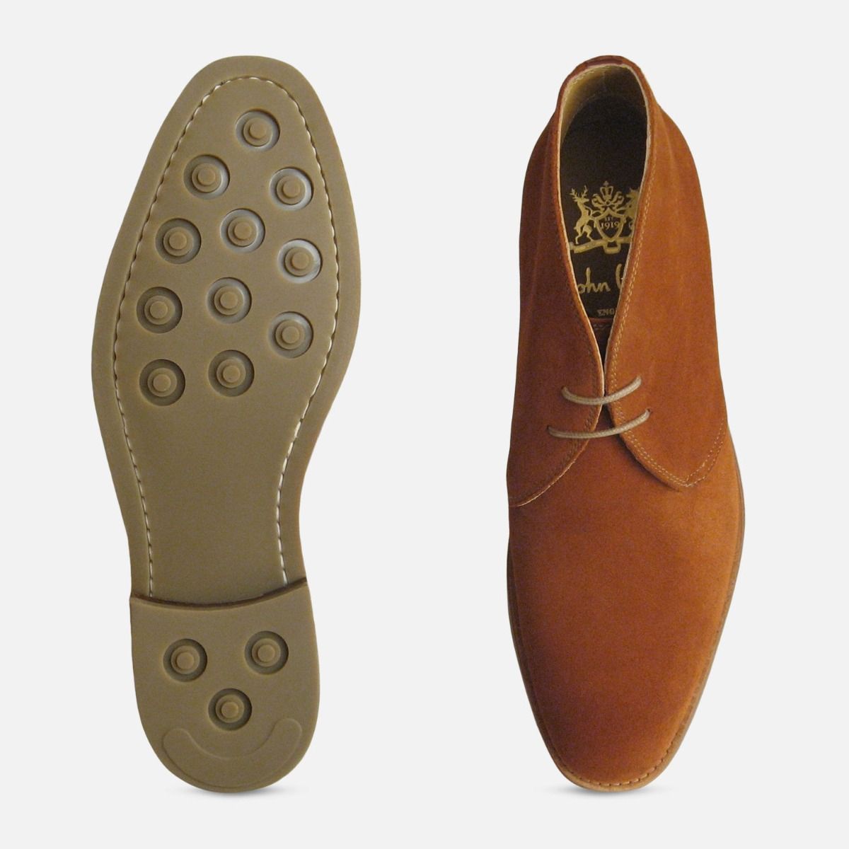 John White Westbury 4 Mens Rust Suede Chukka Boots