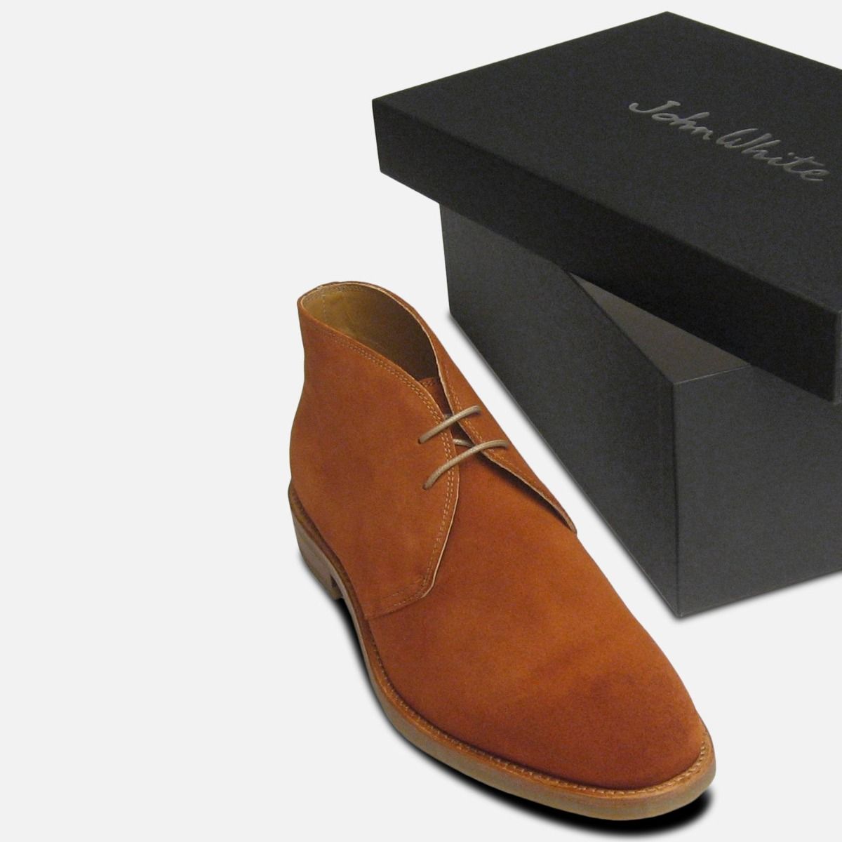 John White Westbury 4 Mens Rust Suede Chukka Boots