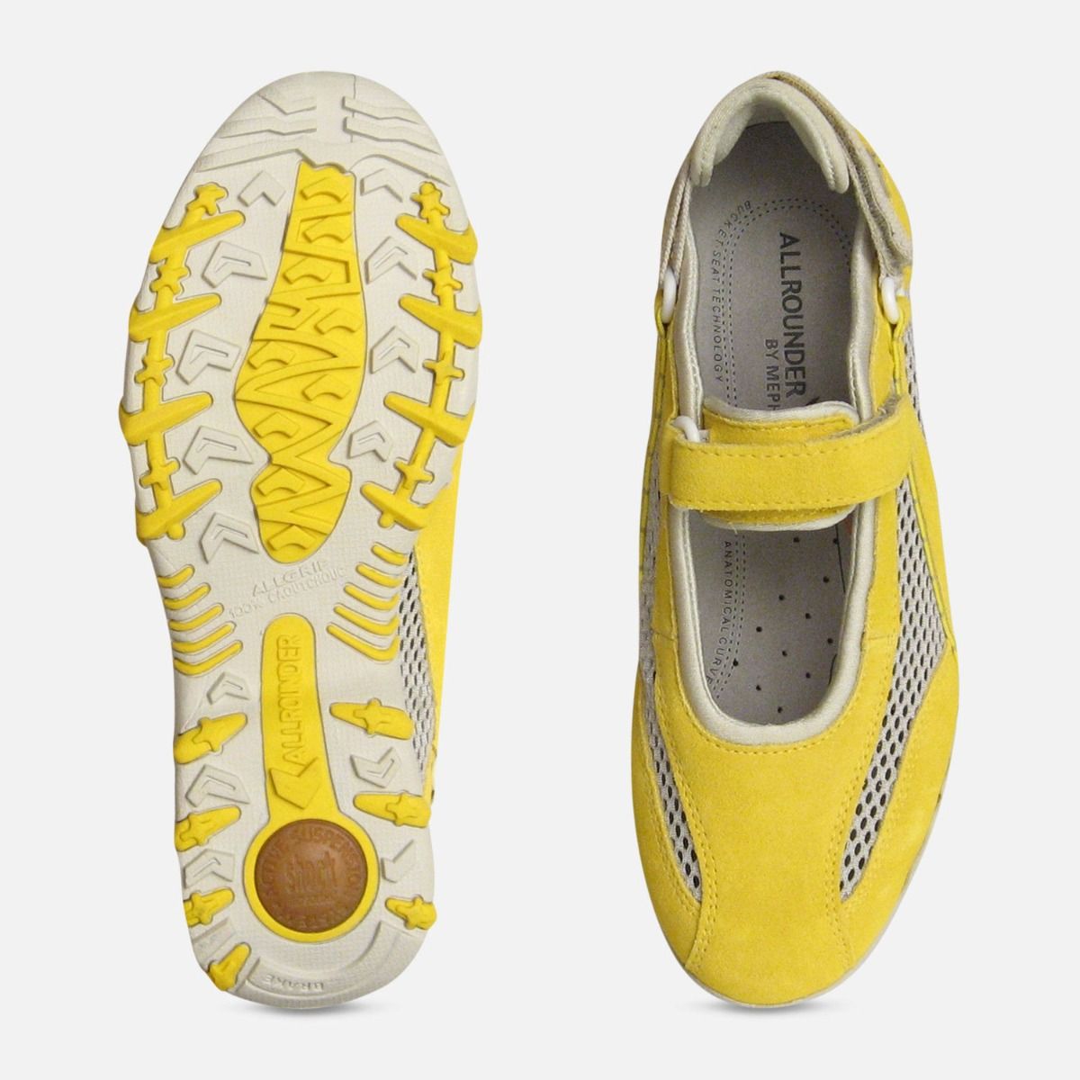 Niro in Yellow Suede by Mephisto Ladies Designer Sneaker Trainers