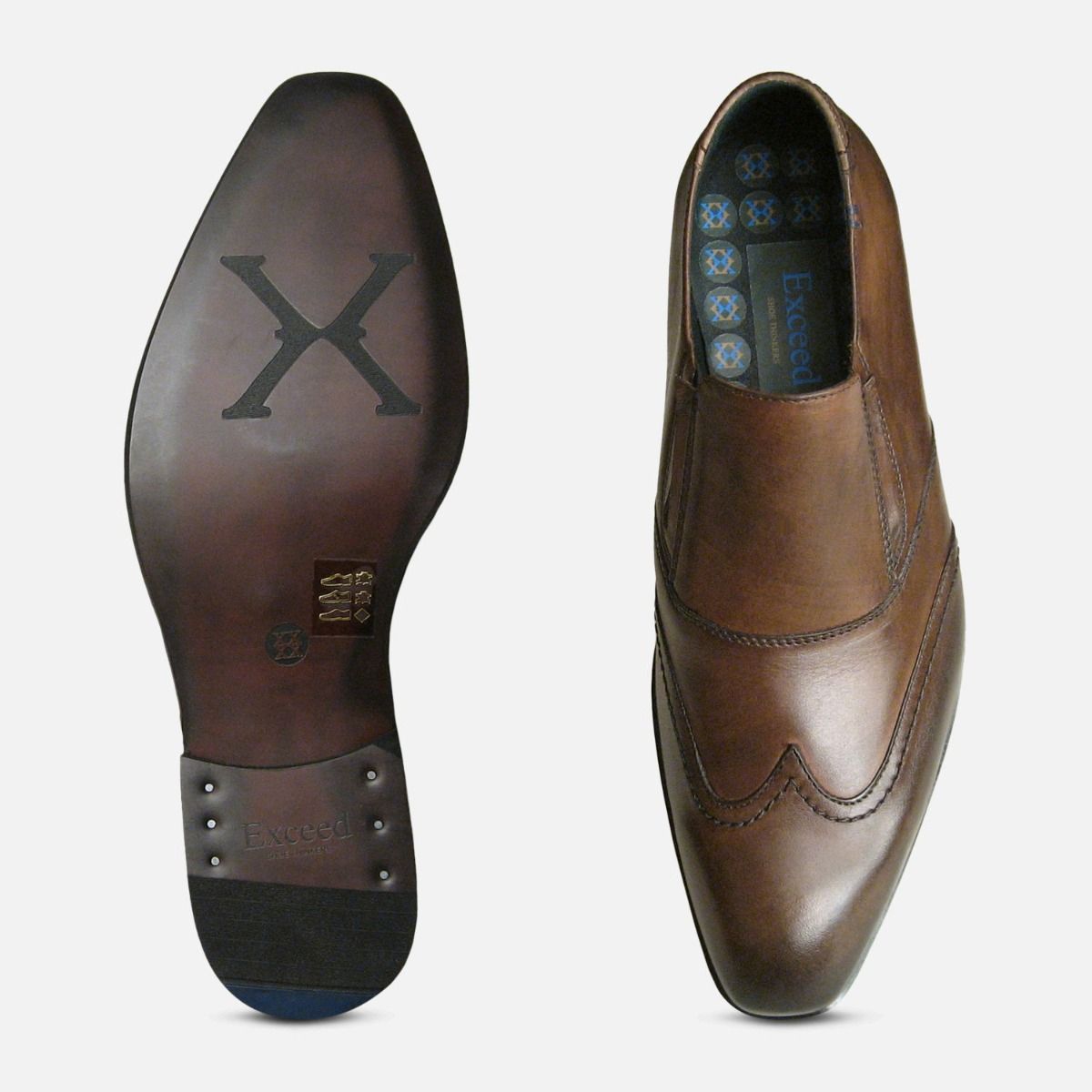 Matrix Loafers in Brown by Exceed Shoes
