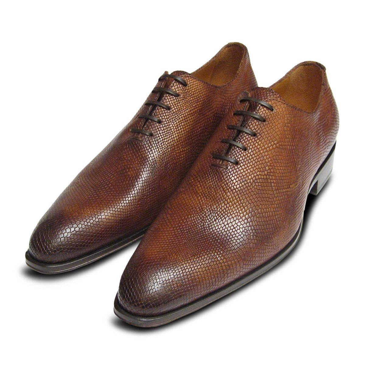Carmel lizard skin mens wingtips Style: 6531-1233-Caramel – C&E Fashions main image 2