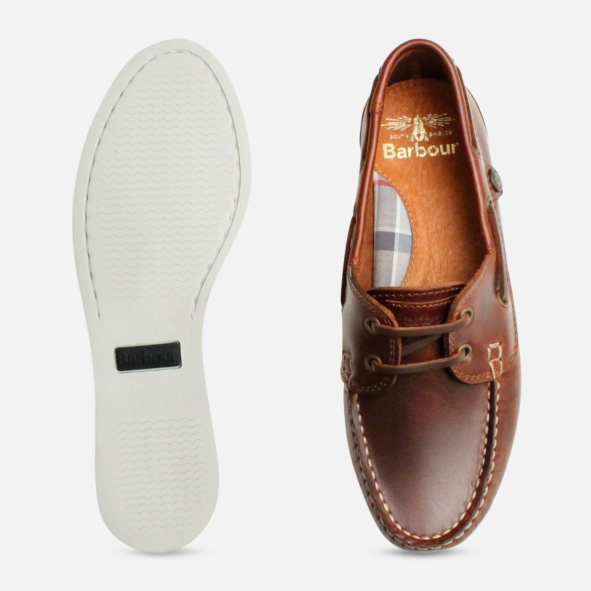 Barbour Brown Waxy Mahogany Bowline Boat Shoes