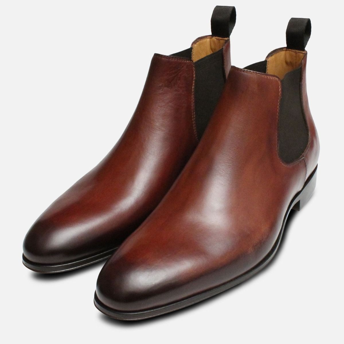 Brown Italian Beatle Boots for Men by Arthur Knight display picture 3