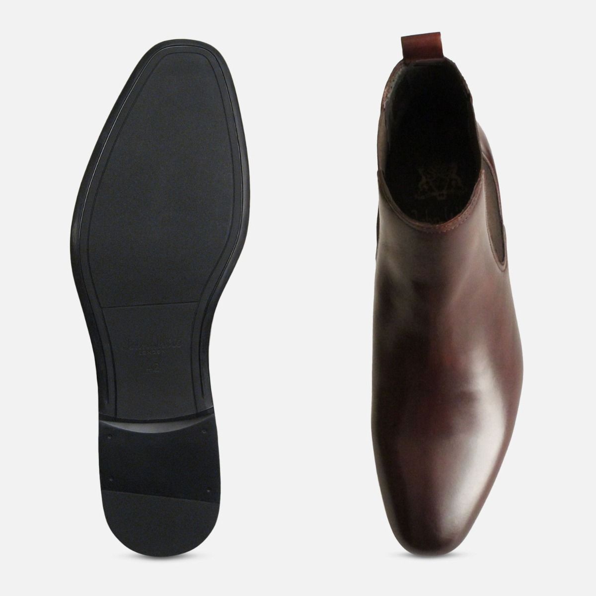 John White Formal Brown Chelsea Boot with Rubber Sole